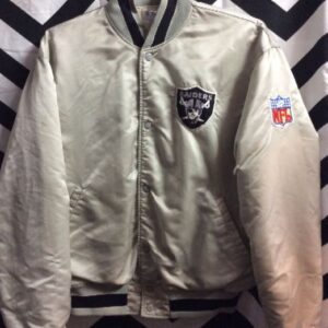 Photo detail:RAIDERS STARTER BASEBALL STYLE JACKET W/PATCHES