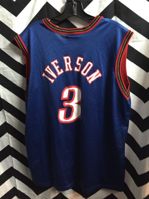 Iverson 76ers Basketball Jersey blue #3 2