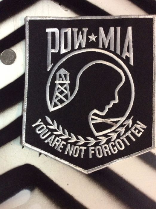 Patch Ricamata POW MIA 'You Are Not Forgotten' 7,4x6,3 Cm - Termoadesiva E Da Cucire