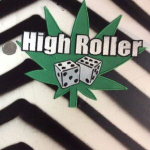 Photo detail:BUD LEAF W/HIGH ROLLERS & DICE BACK PATCH - LARGE