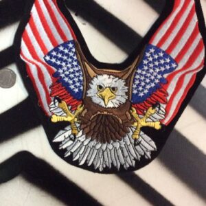 Photo detail:AMERICAN EAGLE W/FLAG WINGS BACK PATCH - LARGE