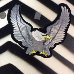 LARGE BACK PATCH- AMERICAN EAGLE GREY WINGS 1