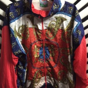 Photo detail:WINDBREAKER ZIP-UP W/BAROQUE PRINT DESIGN