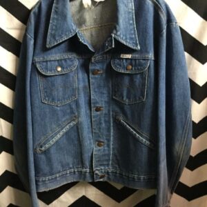 Photo detail:RETRO WRANGLER DENIM JACKET - LIGHTLY WASHED - SOFT FEELING FABRIC