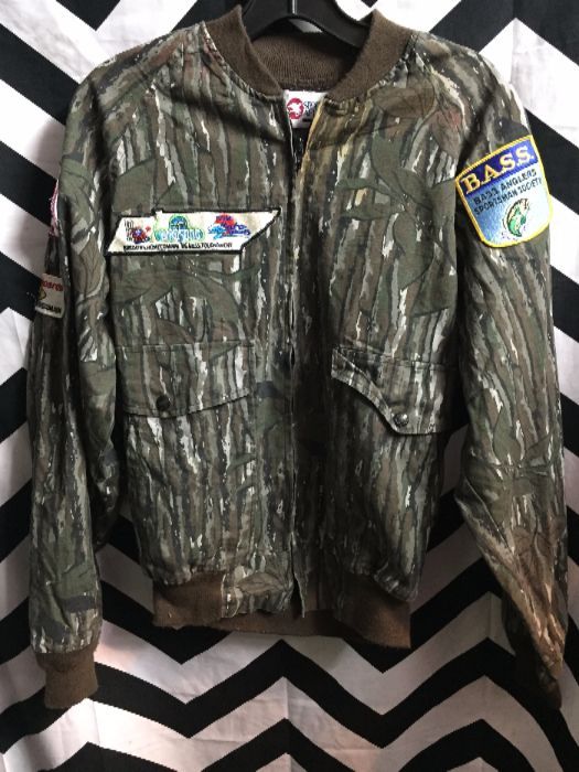 CAMO JACKET ZIP FRONT W/ PATCHES 1