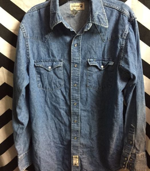 product details: DENIM WESTERN SHIRT W/PEARL SNAPS photo