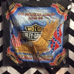 Photo detail:HARLEY DAVIDISON CONFEDERATE BANDANA - REBEL BY CHOICE - MADE IN USA