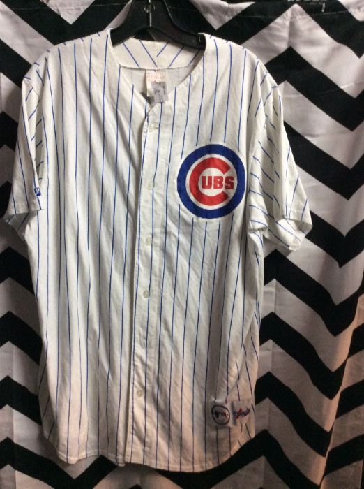 VTG 90s Chicago Cubs Jersey Short Sleeve Button Down 