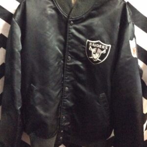 Photo detail:LA RAIDERS STARTER JACKET W/APPLIQUED LETTERING ON BACK