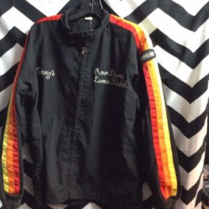 Photo detail:MECHANICS JACKET W/RAINBOW RACING STRIPE DESIGN