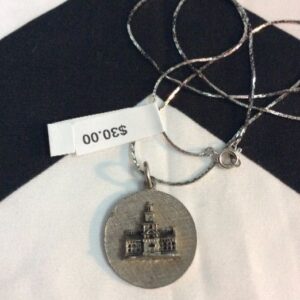 Photo detail:OLD CASTLE MEDALLION NECKLACE W/SNAKE CHAIN