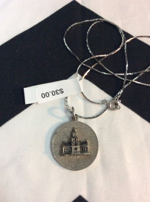 product details: OLD CASTLE MEDALLION NECKLACE W/SNAKE CHAIN photo