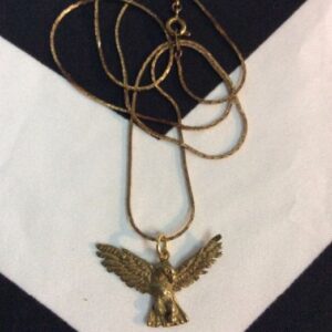 Photo detail:SPREAD WING EAGLE CHARM NECKLACE W/SNAKE CHAIN