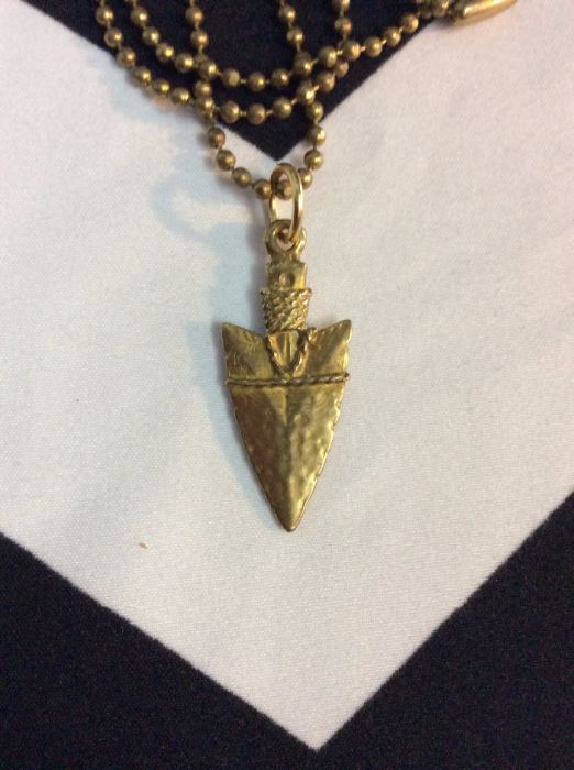 product details: WRAPPED ARROWHEAD CHARM NECKLACE W/BALL-CHAIN photo
