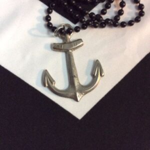 Photo detail:OVERSIZED ANCHOR PENDANT NECKLACE W/CHUNKY BALL-CHAIN