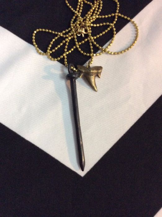 product details: TOOTH & NAIL COMBO CHARM NECKLACE W/BALL-CHAIN photo