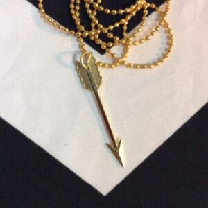 Photo detail:GOLDEN ARROW CHARM NECKLACE W/BALL-CHAIN