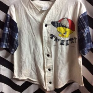 Photo detail:LOONEY TUNES TWEETY BIRD BASEBALL JERSEY - DON'T TRY IT