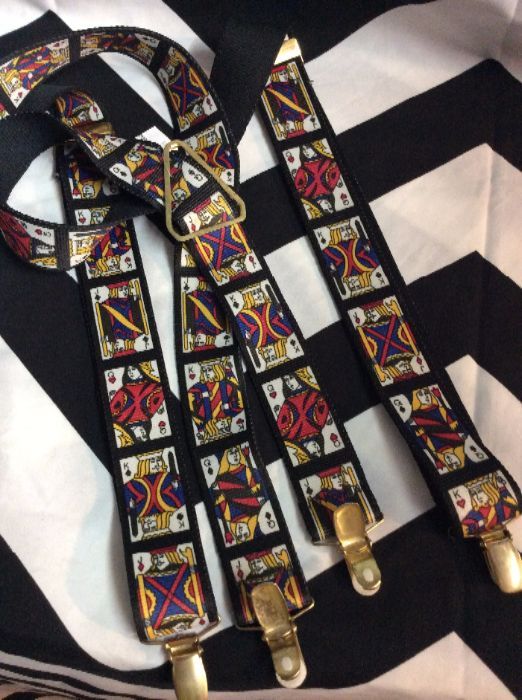 SUSPENDERS W PLAYING CARD PRINT 1
