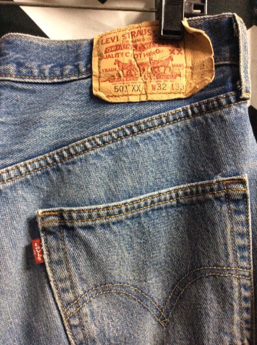 Levis 501 Denim Jeans Distressed Holes | Boardwalk Vintage