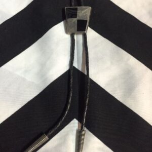 Photo detail:CHECKERED EMBLEM BOLO TIE - 925 STERLING SILVER