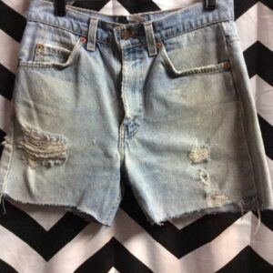 Photo detail:LEVIS DENIM ORANGE LABEL CUT OFF SHORTS - LONGER LENGTH