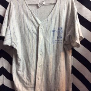 Photo detail:BLUE STREET JAZZ BAND BASEBALL STYLE SHIRT  W/PIN STRIPES