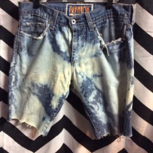 Photo detail:LEVIS DENIM 511 SHORTS - CUT OFF SKINNY LEGGED - ACID WASHED