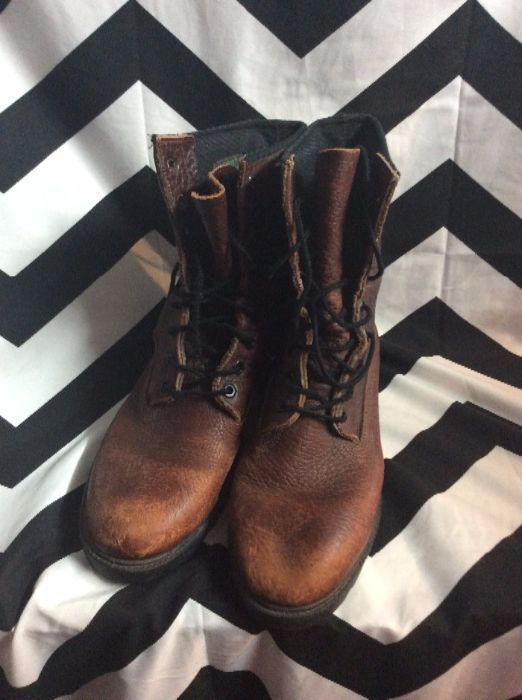 LEATHER LACEUP WORK BOOTS *made in USA 1