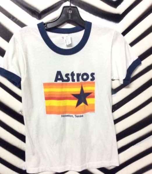 product details: RETRO ASTROS T-SHIRT - RINGER STYLE photo