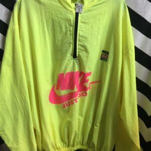 Photo detail:1980S NIKE PULLOVER SURF STYLE WINDBREAKER JACKET W/COLLAR - NEON COLORS