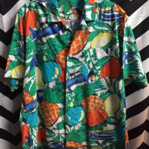 Photo detail:HAWAIIAN SHIRT W/FRUIT DESIGN FABRIC