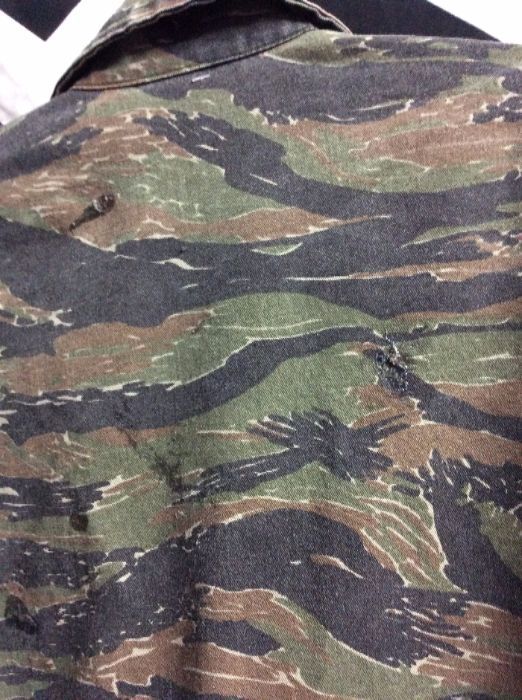 Military Jacket W/tiger Camo Print | Boardwalk Vintage