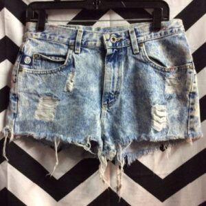 Photo detail:DENIM SHORT - CUT OFF - ACID WASH