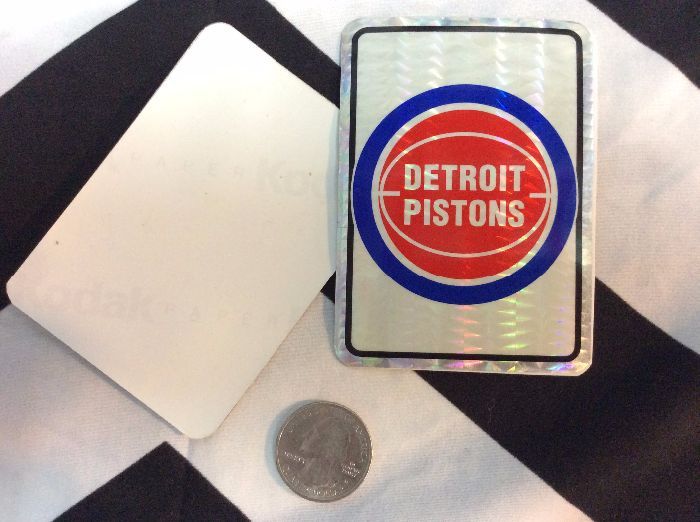 product details: DETROIT PISTONS VENDING CARD STICKER photo