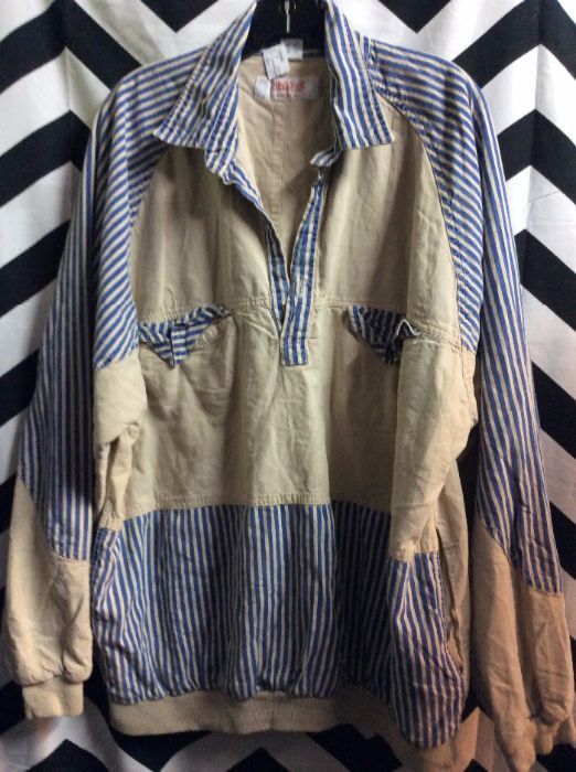 LS PULLOVER COTTON STRIPED HEAVY SHIRT 1