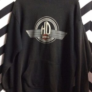 Photo detail:HARLEY DAVIDSON PULLOVER SWEATSHIRT W/HOODIE - HERITAGE BACK DESIGN