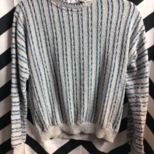 Photo detail:PULLOVER SWEATER W/VERTICAL STRIPED DESIGN