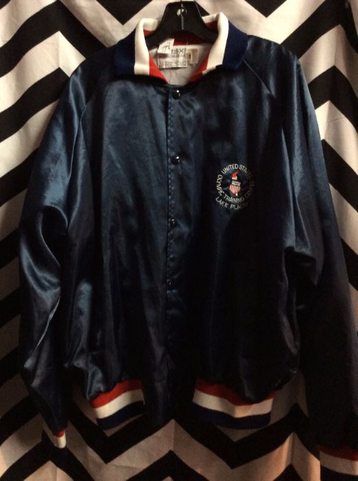 SATIN BUTTON UP JACKET OLYMPIC TRAINING CENTER 1