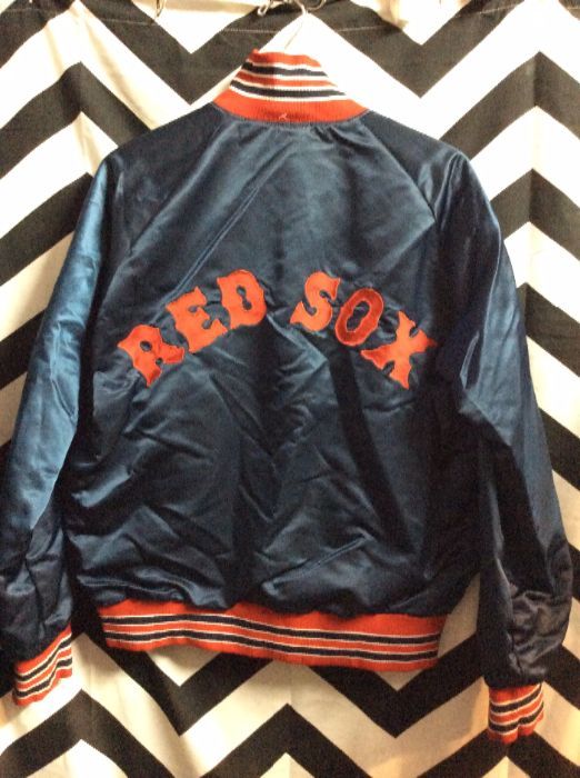Boston Redsox Baseball Jacket W/embroidered Lettering & Logo ...