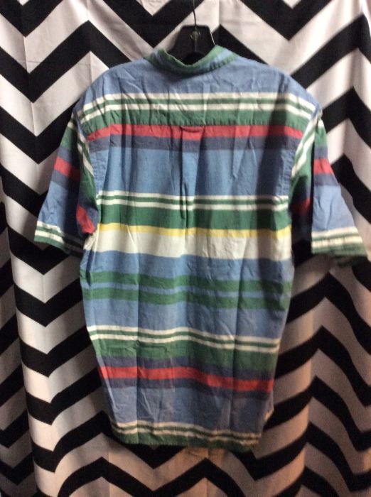 Nautica Shirt W/horizontal Striped Design | Boardwalk Vintage