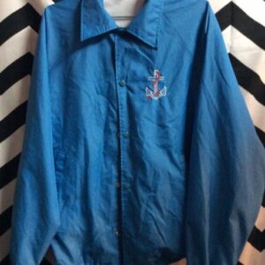 Photo detail:RETRO COACHES WINDBREAKER JACKET W/EMBROIDERED ANCHOR