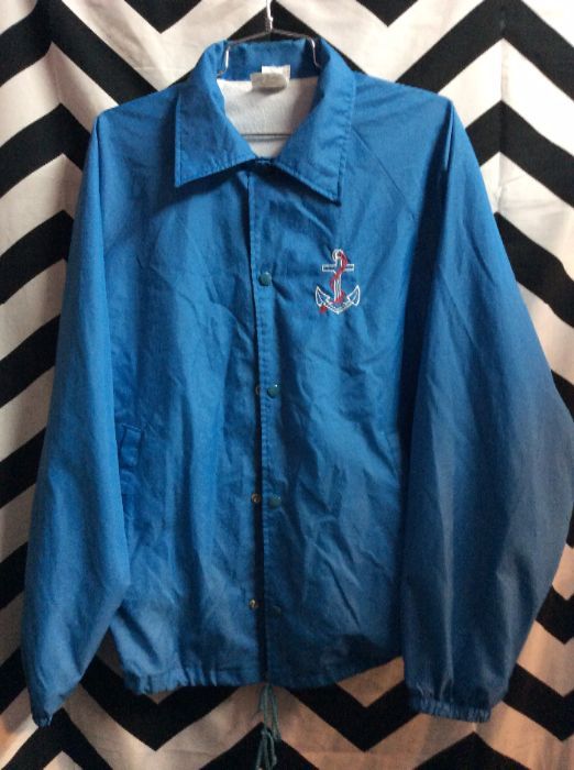 RETRO BD COACHES WINDBREAKER JACKET ANCHOR EMBROIDERED 1