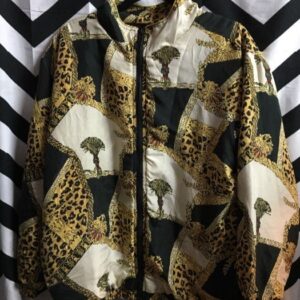 Photo detail:SILK BOMBER JACKET - ZIP-UP W/BAROQUE PRINT