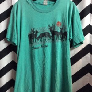 Photo detail:MONTANA GLACIER PARK T-SHIRT W/DEERS DESIGN