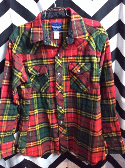 LS BD Wrangler Flannel with pearl snaps 1