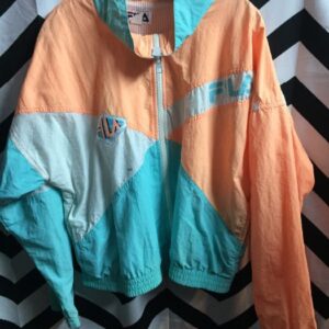 Photo detail:FILA WINDBREAKER W/DAY-GLOW COLOR BLOCK DESIGN