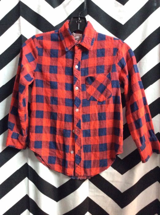LS BD FLANNEL SHIRT EXTRA SMALL FIT 1