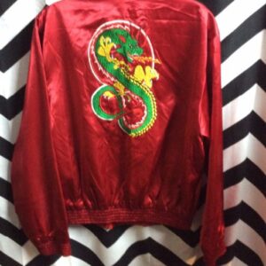 Photo detail:1970S SATIN JACKET W/EMBROIDERED DRAGON & NAME-STEVE