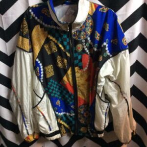 Photo detail:CHAIN & JEWEL PRINTED WINDBREAKER as-is